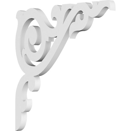 Ekena Millwork Baile Architectural Grade PVC Bracket, 5/8"W X 10"D X 10"H BKTP01X10X10BA